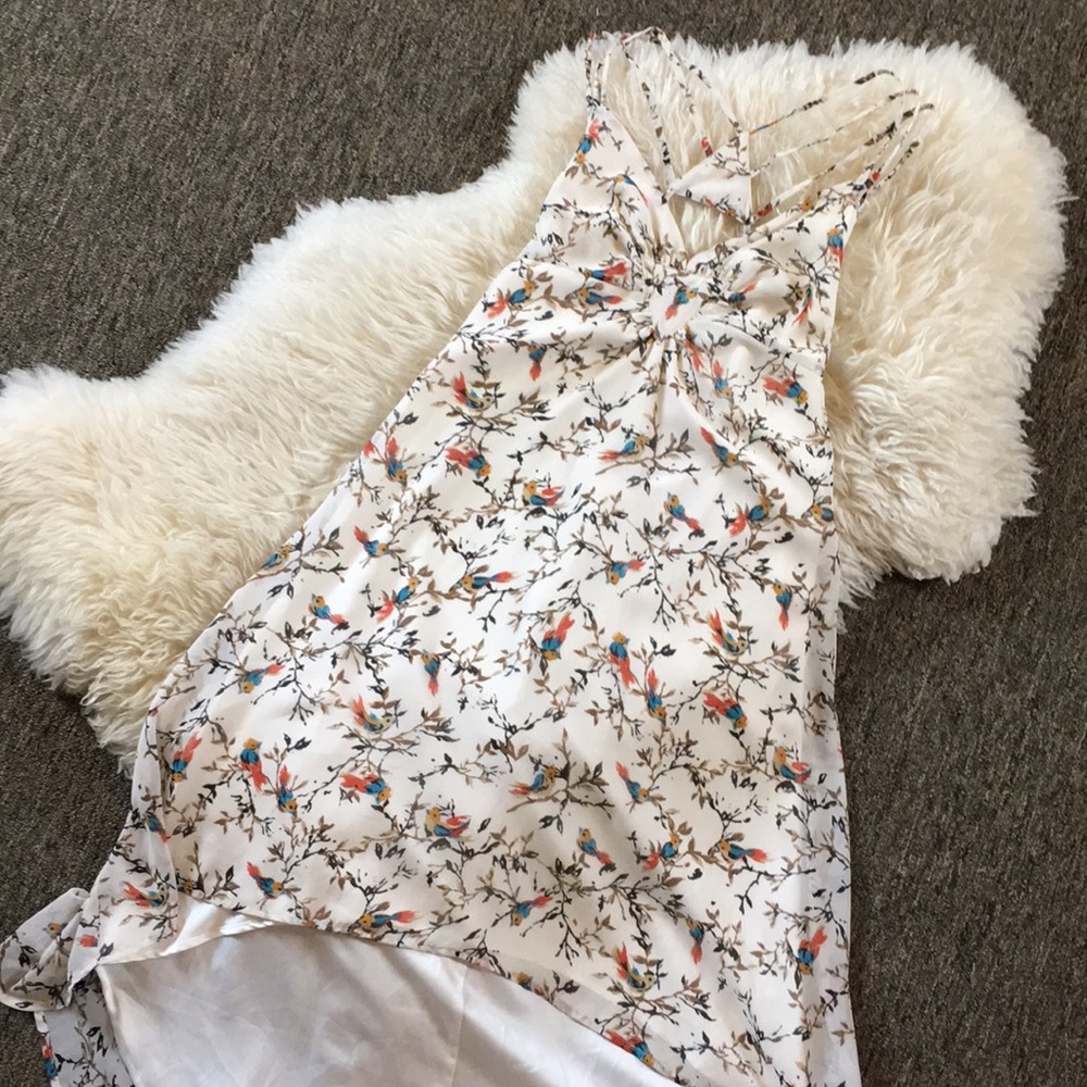 High-low song bird dress